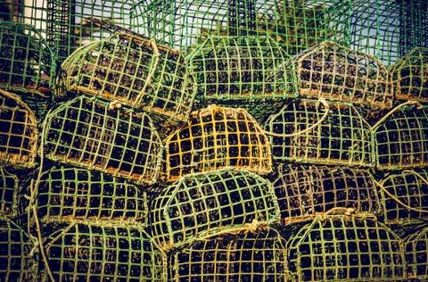 Fishing traps Stock Photos