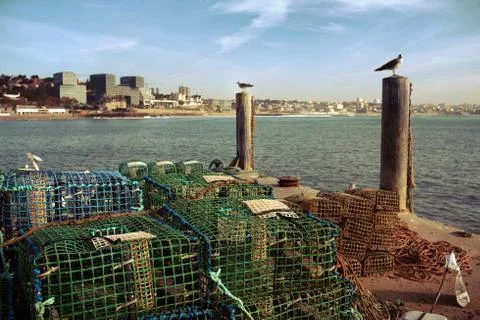 Fishing traps Stock Photos