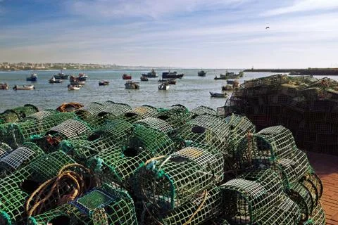 Fishing traps Stock Photos