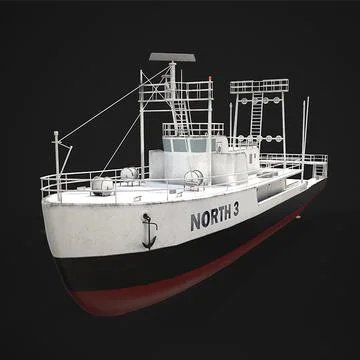 Fishing Trawler 3D Model