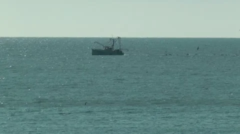 Fishing trawler Video stock 11058750