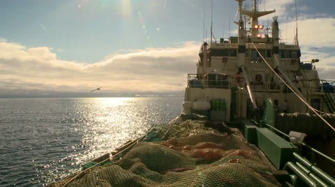 Fishing trawler. View of the captain's bridge Stock Footage 63118062