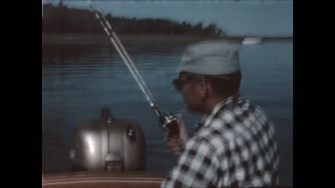 Fishing Trip 1960 Stock Footage 213782748