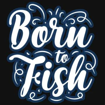 Fishing typography graphics tshirt design Illustrazione stock