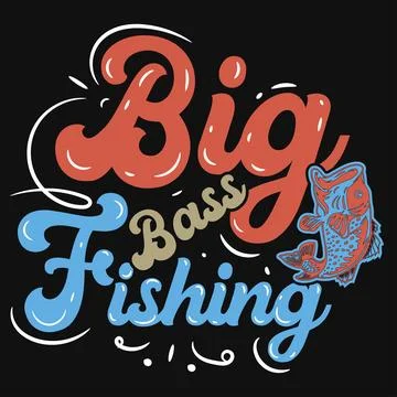 Fishing typography graphics tshirt design Stock Illustration