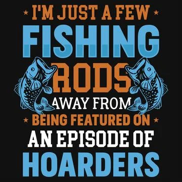 Fishing typography graphics tshirt design Stock Illustration