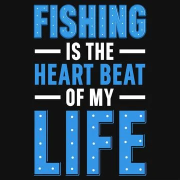 Fishing typography graphics tshirt design Stock Illustration