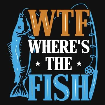 Fishing typography graphics tshirt design Stock Illustration