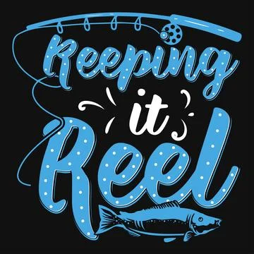 Fishing typography graphics tshirt design Stock Illustration