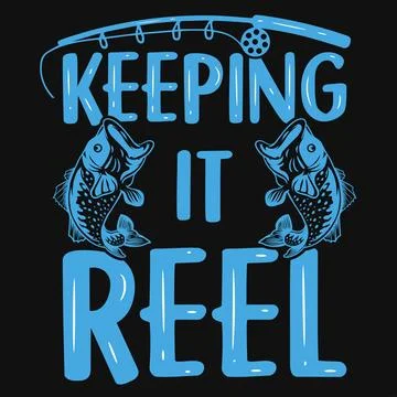 Fishing typography graphics tshirt design Stock Illustration