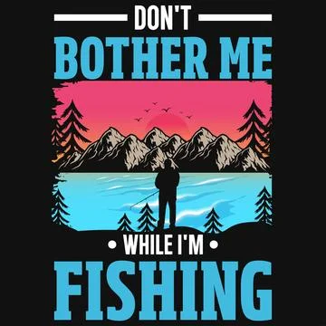 Fishing typography graphics tshirt design Stock Illustration