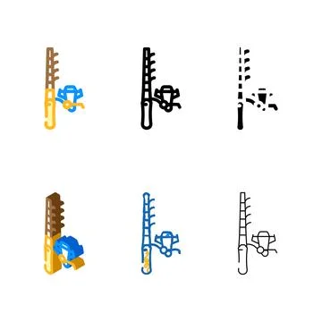 Fishing variants tool color icon vector Stock Illustration