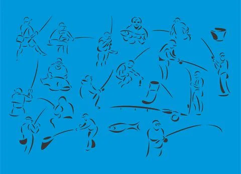 Fishing Vector Collection イラスト素材