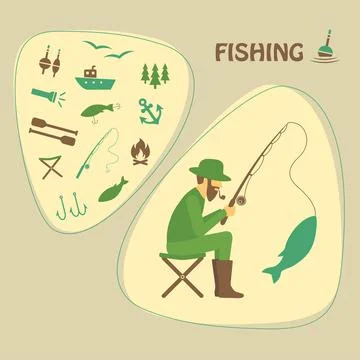Fishing vector illustration Stock Illustration