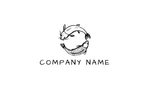 Fishing vector logo image Stock Illustration