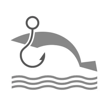 Fishing vector minimal sign Stock Illustration