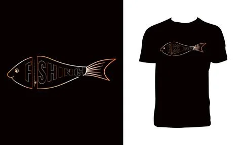 Fishing Vector T Shirt Design. Stock Illustration