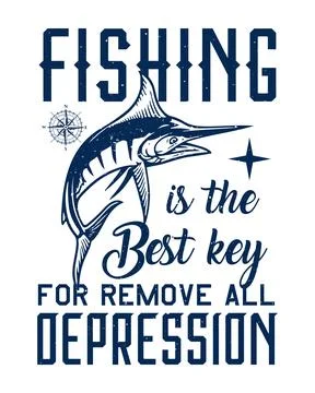 Fishing Vector T-Shirt Design Stock Illustration