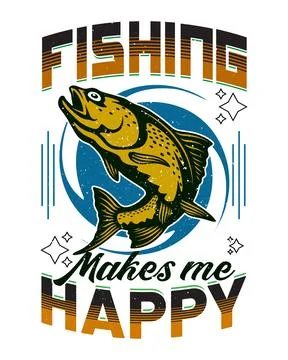 Fishing vector T-Shirt Design, Fishing tee Stock Illustration