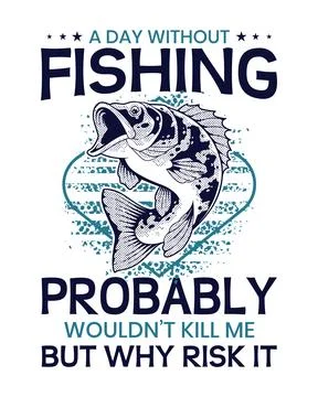 Fishing vector T-Shirt Design, Fishing tee Stock Illustration