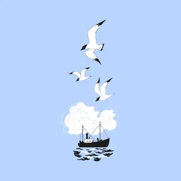 Fishing vessel icon Stock Illustration