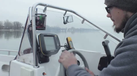 A fishing vessel uses a sonar device to find fish. Stock Footage 62310722
