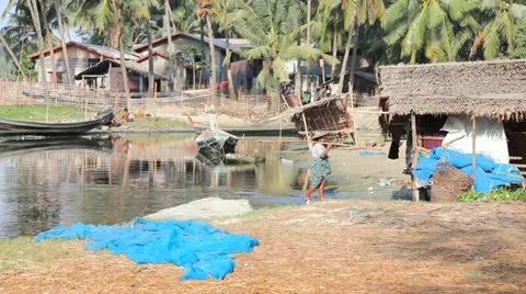 Fishing vilage 스톡 동영상 11440378