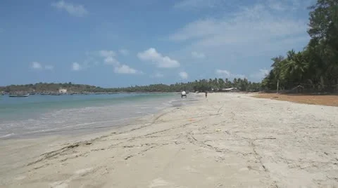 Fishing vilage sand beach 库存影片 11133401