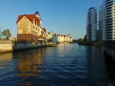The Fishing Village, Kaliningrad Stock Footage