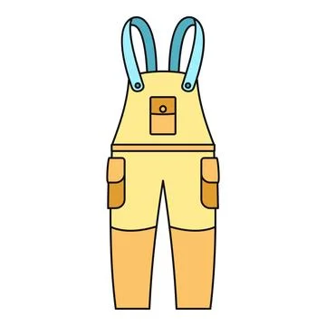 Fishing waders flat vector illustration on white background Stock Illustration