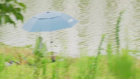 Fishing by the water Stock Footage 347491631