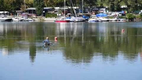 Fishing weekend activity Stock Footage 195932340
