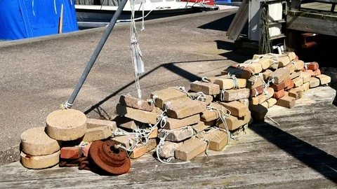 Fishing weights Stock Footage 91250435