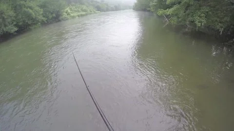 Fishing in the wild Stock Footage 67880697