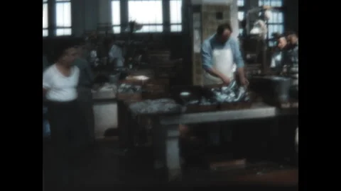 Fishmongers in Trieste 1964 Stock Footage 310559151