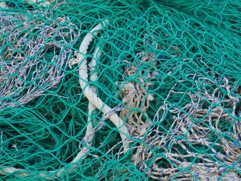 Fishnet. Rope net close-up Stock-Fotos