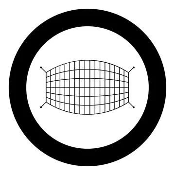 Fishnet rope net icon in circle round black color vector illustration image.. Stock Illustration
