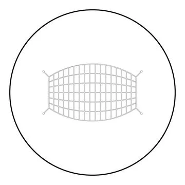 Fishnet rope net icon in circle round black color vector illustration image.. Stock Illustration