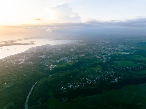 Fishpond Patterns Sunset Stock-Fotos