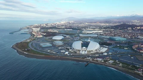 Fisht Olympic Stadium at summer sunny day. Aerial view. 動画素材 102270095