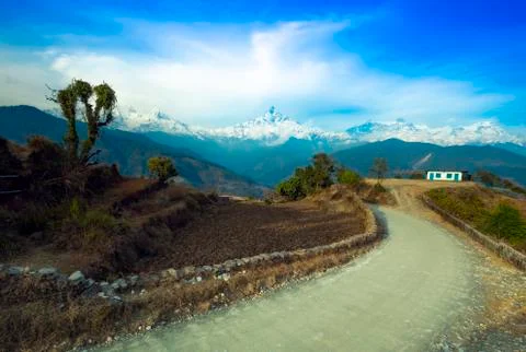 FISHTAIL MOUNTAIN NEPAL Stock-Fotos