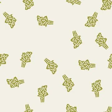 Fishtail palm tree glyph seamless pattern Stock Illustration