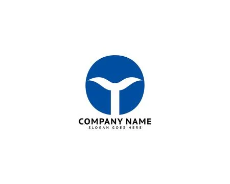 Fishtail vector icon logo design Stock Illustration