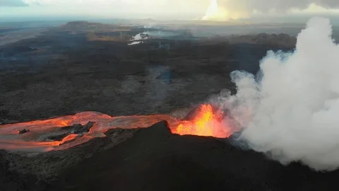 Fissure 8 exploding from the air into the air!!  birds eye view capturing 動画素材 107719935