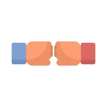 Fist abuse icon flat isolated vector Stock Illustration