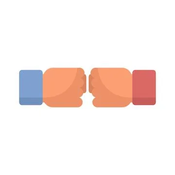 Fist abuse icon flat isolated Stock Illustration
