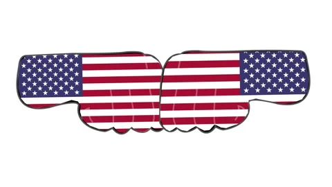 Fist bump of American Flags. Stock Footage 153702490