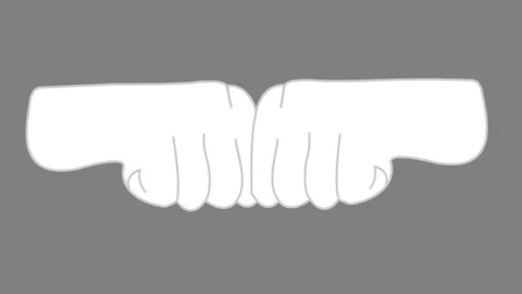Fist bump animation Vídeo Stock 153702458