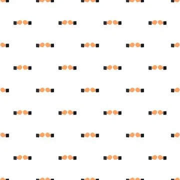 Fist bump gesture pattern on white background Illustration