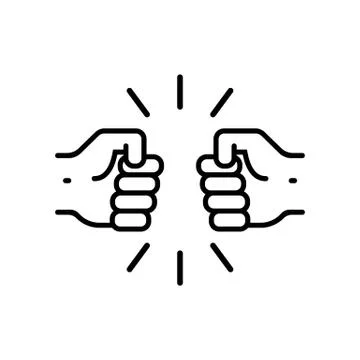 Fist bump icon. Relationship concept. Vector on isolated white background. EP Stock Illustration